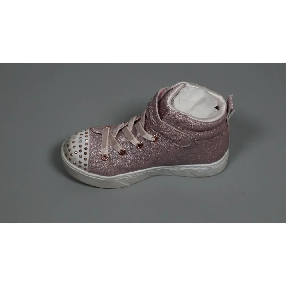 Skechers Twinkle Toes Girls Heart Steps Sneakers Rose Gold Size 12.5 Little Kid